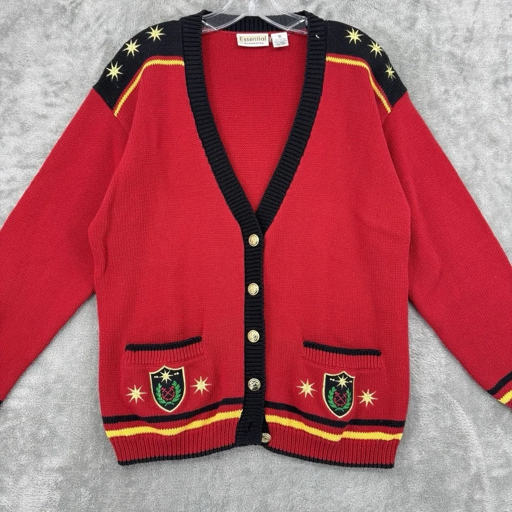 Vintage Essential Elements Sweater Womens Size M Nautical Sailor Anchor Heritage